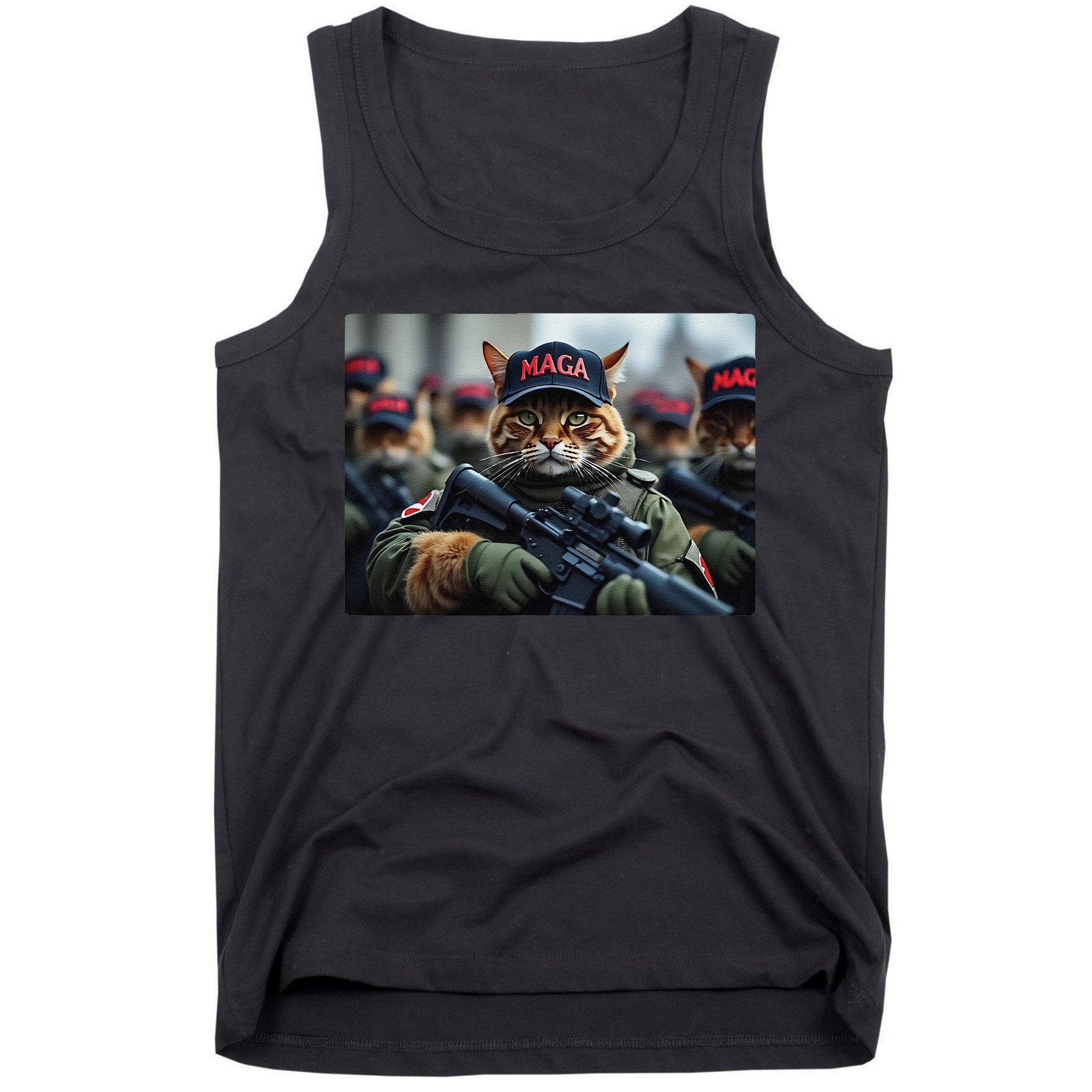 Cats For Trump Maga Army American Flag Patriotic Vote Trump Gift Tank Top