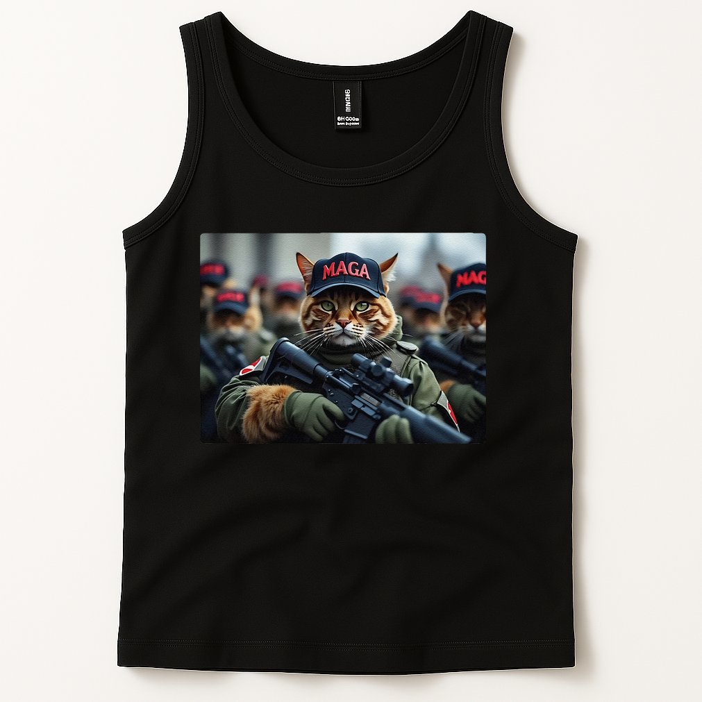 Cats For Trump Maga Army American Flag Patriotic Vote Trump Gift Tank Top