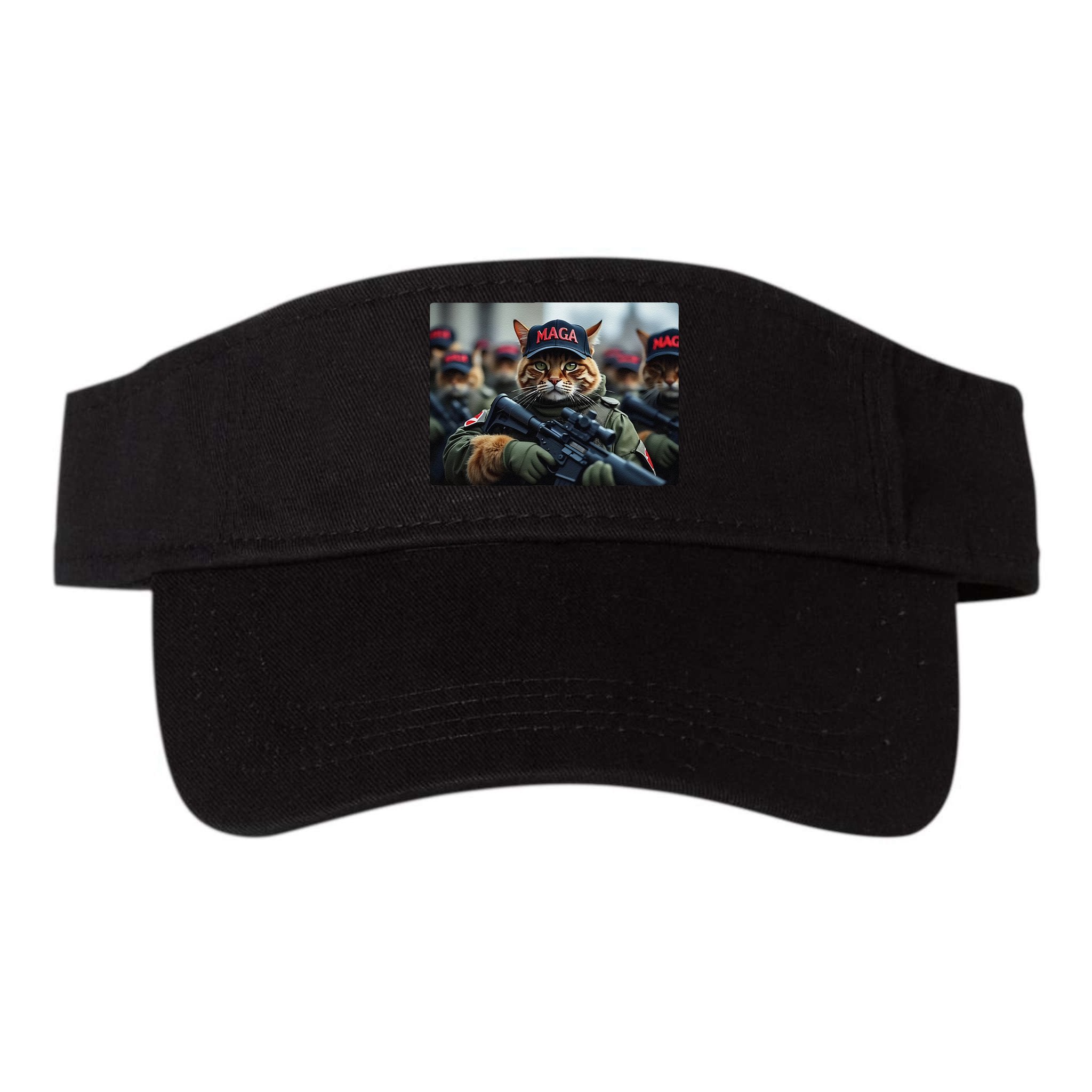 Cats For Trump Maga Army American Flag Patriotic Vote Trump Gift Visor
