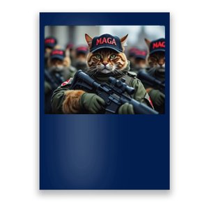 Cats For Trump Maga Army American Flag Patriotic Vote Trump Gift Poster