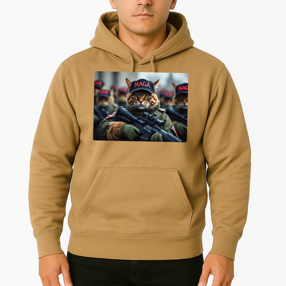 Cats For Trump Maga Army American Flag Patriotic Vote Trump Gift Hoodie