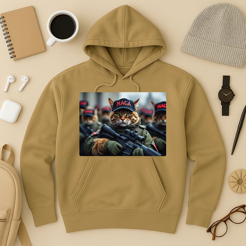 Cats For Trump Maga Army American Flag Patriotic Vote Trump Gift Hoodie