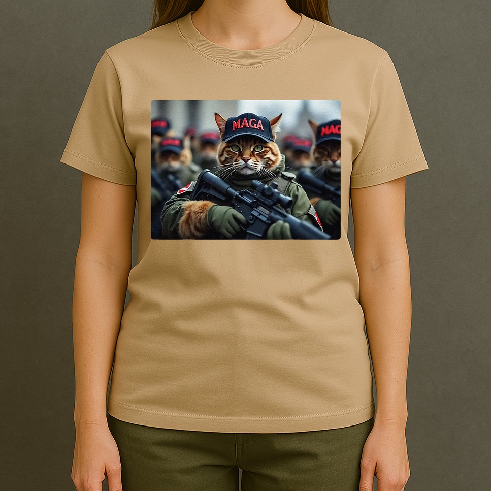 Cats For Trump Maga Army American Flag Patriotic Vote Trump Gift T-Shirt