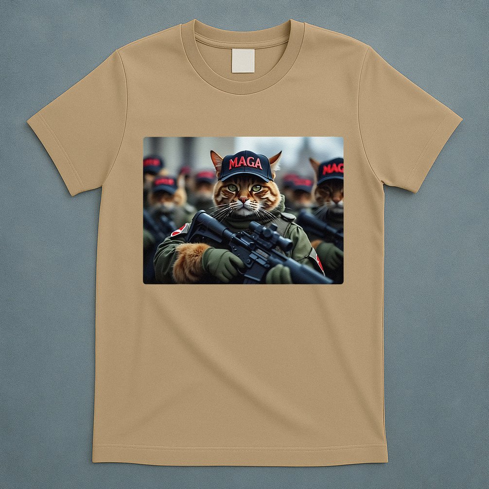 Cats For Trump Maga Army American Flag Patriotic Vote Trump Gift T-Shirt