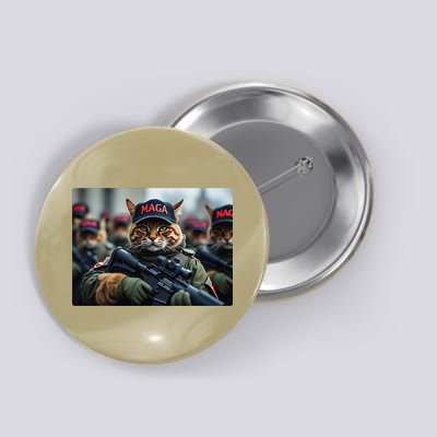Cats For Trump Maga Army American Flag Patriotic Vote Trump Gift Button