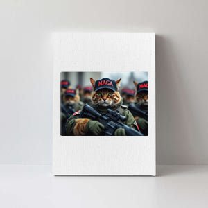 Cats For Trump Maga Army American Flag Patriotic Vote Trump Gift Canvas