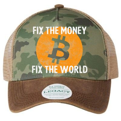 Crypto Fix The Money Fix The World Bitcoin Quote Legacy Tie Dye Trucker Hat