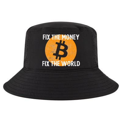Crypto Fix The Money Fix The World Bitcoin Quote Cool Comfort Performance Bucket Hat