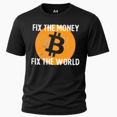 Crypto Fix The Money Fix The World Bitcoin Quote Performance Shirt