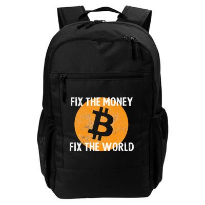 Crypto Fix The Money Fix The World Bitcoin Quote Backpack