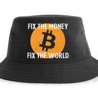 Crypto Fix The Money Fix The World Bitcoin Quote Sustainable Bucket Hat