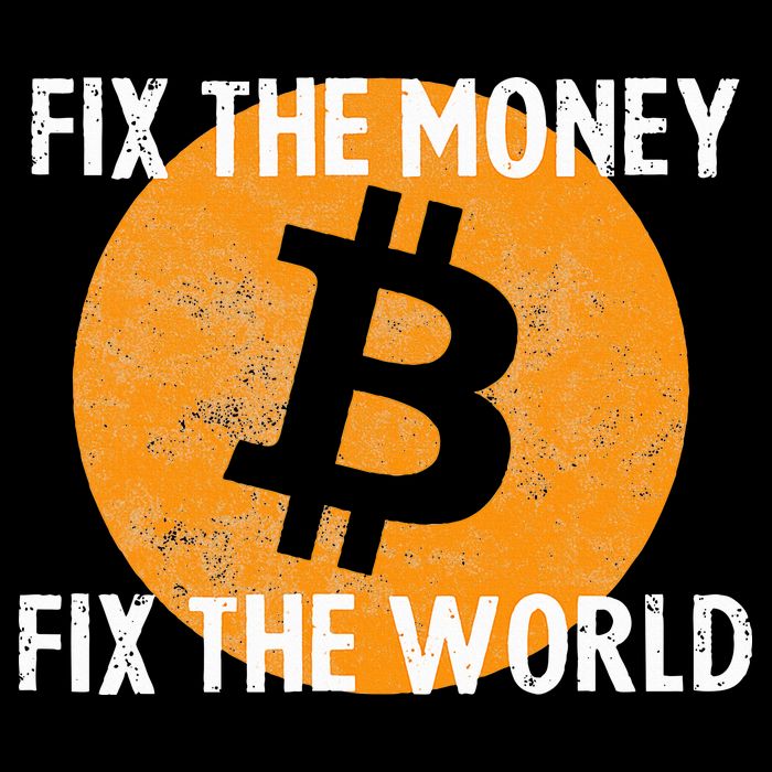 Crypto Fix The Money Fix The World Bitcoin Quote Button