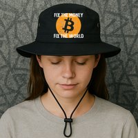 Crypto Fix The Money Fix The World Bitcoin Quote Bucket Hat