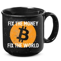 Crypto Fix The Money Fix The World Bitcoin Quote 15oz Campfire Ceramic Mug