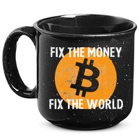 Crypto Fix The Money Fix The World Bitcoin Quote 15oz Campfire Ceramic Mug