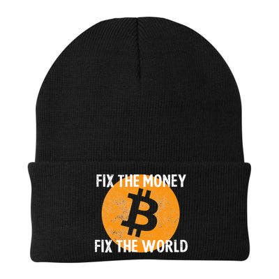 Crypto Fix The Money Fix The World Bitcoin Quote Beanie