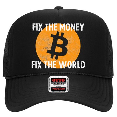 Crypto Fix The Money Fix The World Bitcoin Quote Trucker Hat