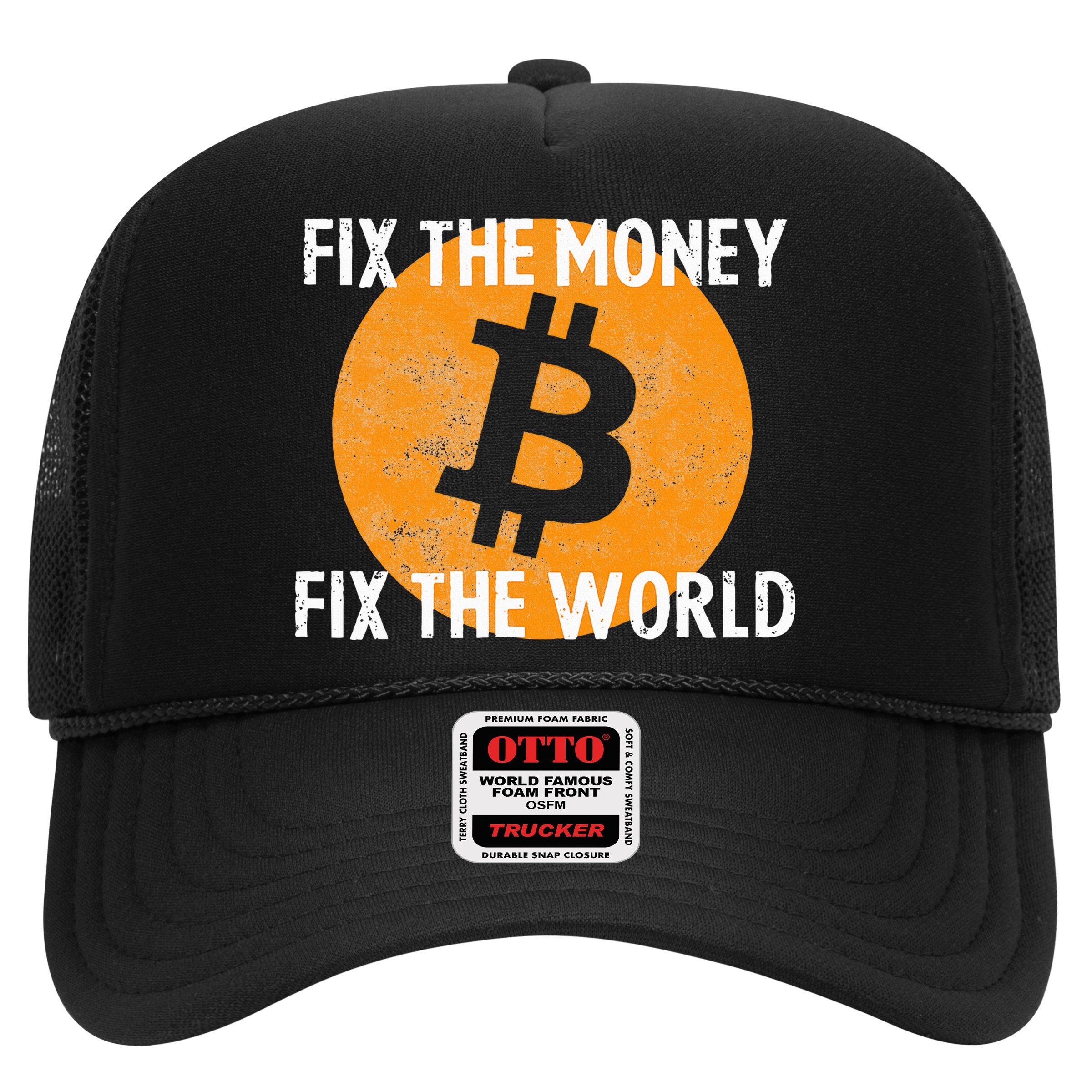 Crypto Fix The Money Fix The World Bitcoin Quote Hat