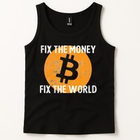 Crypto Fix The Money Fix The World Bitcoin Quote Tank Top