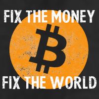 Crypto Fix The Money Fix The World Bitcoin Quote Golf Towel