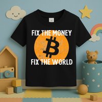 Crypto Fix The Money Fix The World Bitcoin Quote Toddler T-Shirt