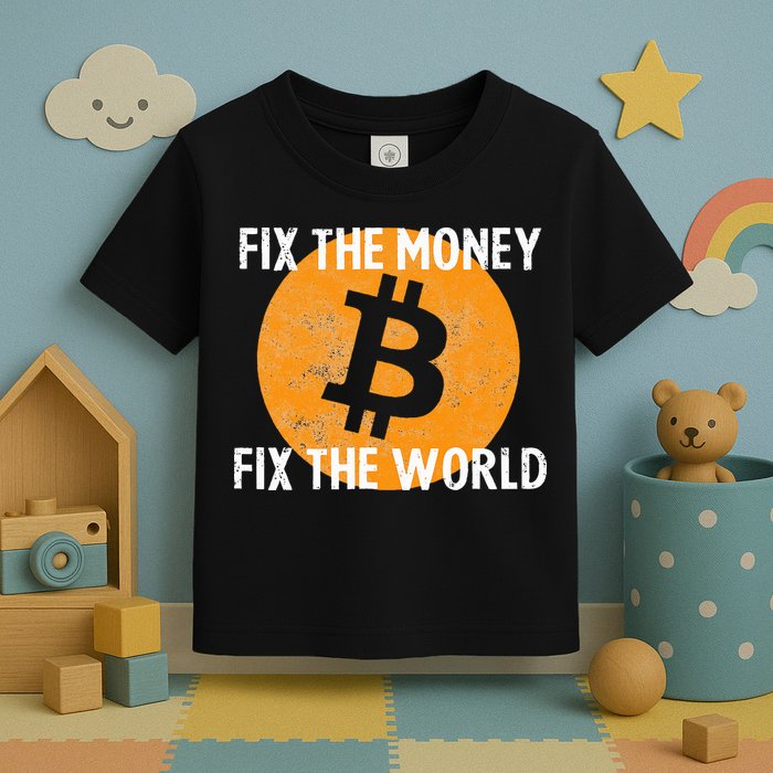 Crypto Fix The Money Fix The World Bitcoin Quote Toddler T-Shirt