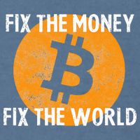 Crypto Fix The Money Fix The World Bitcoin Quote Garment-Dyed Sweatshirt