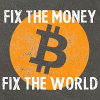 Crypto Fix The Money Fix The World Bitcoin Quote Cotton Canvas Backpack