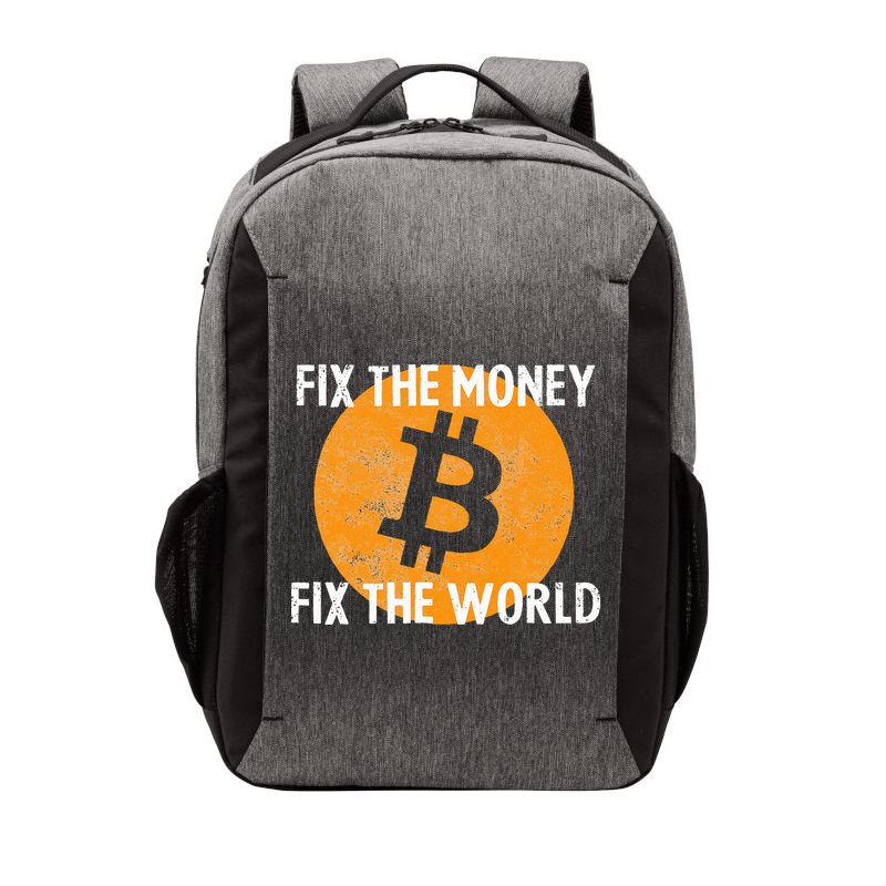 Crypto Fix The Money Fix The World Bitcoin Quote Vector Backpack