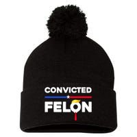 Convicted Felon Trump 2024 Pom Pom 12in Knit Beanie