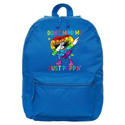 Colorful Fidget Toy Don't Mind Me Just Poppin' Pop It Funny Gift 16 in Basic Backpack