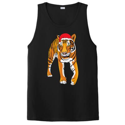 Christmas Funny Tiger Santa Hat Xmas Pajama For PosiCharge Competitor Tank