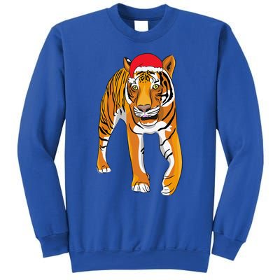 Christmas Funny Tiger Santa Hat Xmas Pajama For Sweatshirt