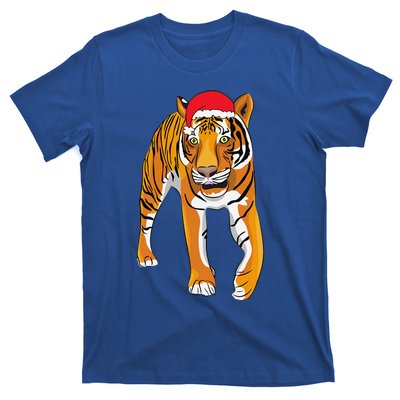 Christmas Funny Tiger Santa Hat Xmas Pajama For T-Shirt