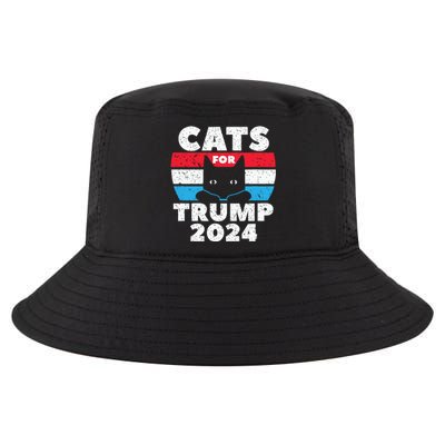 Cats For Trump 2024 Election Cool Comfort Performance Bucket Hat