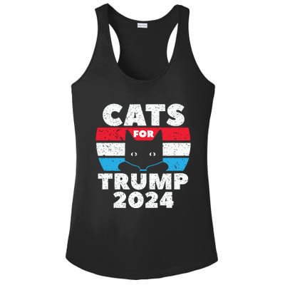 Cats For Trump 2024 Election Ladies PosiCharge Competitor Racerback Tank