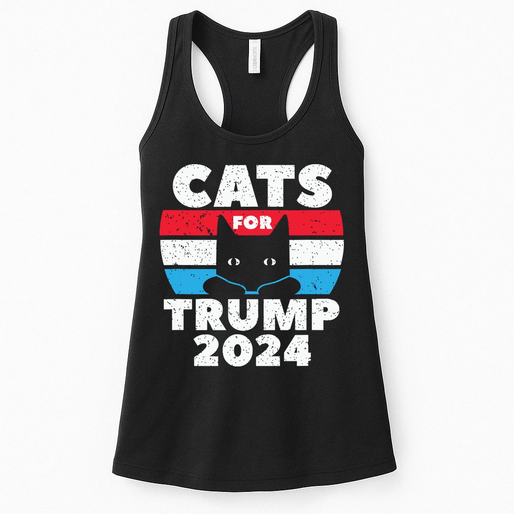 Cats For Trump 2024 Election Womens Tank Top