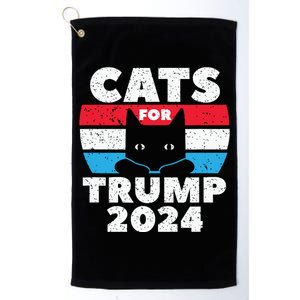 Cats For Trump 2024 Election Platinum Collection Golf Towel