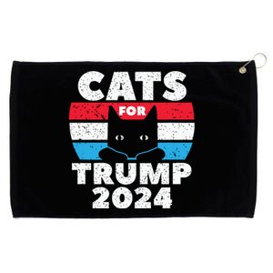 Cats For Trump 2024 Election Grommeted Golf Towel