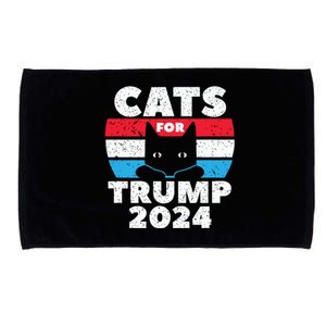 Cats For Trump 2024 Election Microfiber Hand Towel