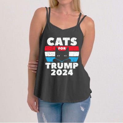 Cats For Trump 2024 Election Women's Strappy Tank