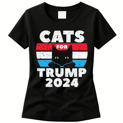 Cats For Trump 2024 Election Womens T-Shirt