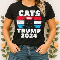 Cats For Trump 2024 Election Womens T-Shirt