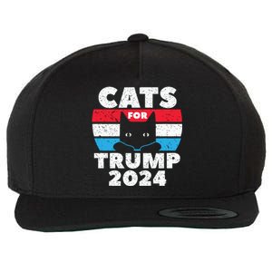 Cats For Trump 2024 Election Wool Snapback Cap