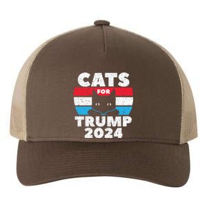 Cats For Trump 2024 Election Yupoong Adult 5-Panel Trucker Hat