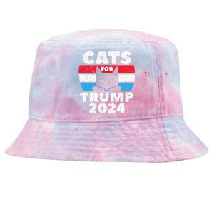 Cats For Trump 2024 Election Tie-Dyed Bucket Hat