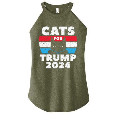 Cats For Trump 2024 Election Women’s Perfect Tri Rocker Tank