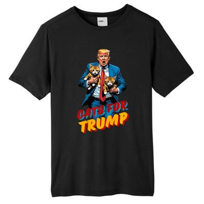 Cats For Trump 2024 Tall Fusion ChromaSoft Performance T-Shirt