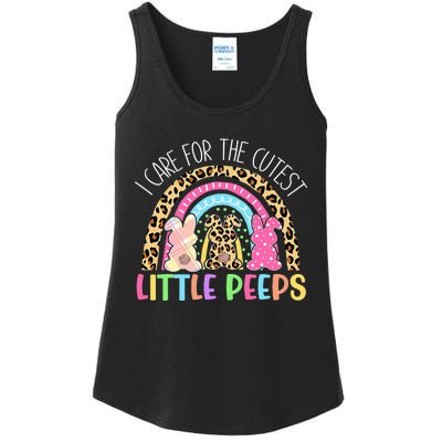 Care For The Cutest Little Bunnies NICU Nurse Easter Leopard Ladies Essential Tank