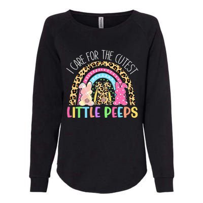 Care For The Cutest Little Bunnies NICU Nurse Easter Leopard Womens California Wash Sweatshirt